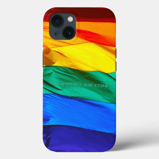 Bandeira do orgulho gay SlipperyJoe's ondulando ve (Verso)