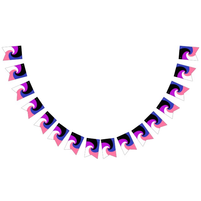 Bandeira do Orgulho Genderfluid Abstrata Espiral B (Todos)