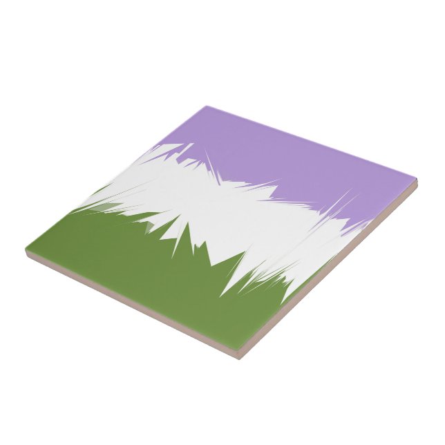 Bandeira do Orgulho Genderqueer Abstrata ZigZag Es (Lateral)