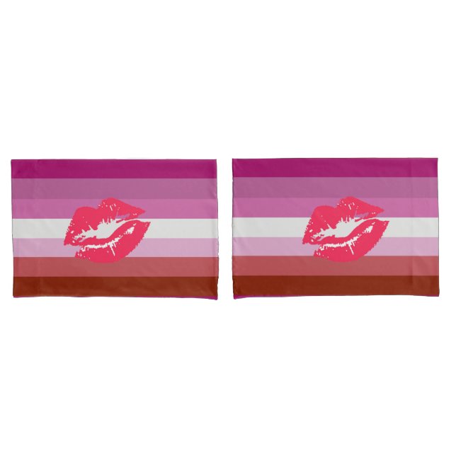 Bandeira do Orgulho Lésbico de Batom (Frente - conjunto)