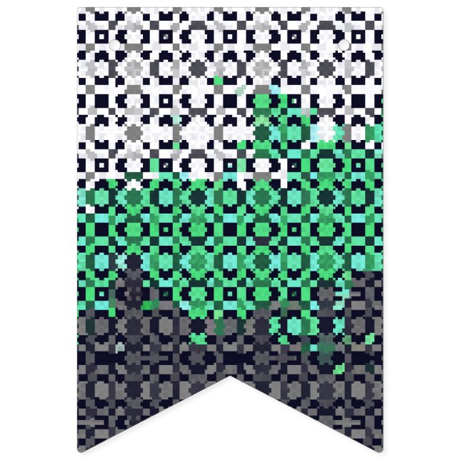 Bandeira do Orgulho Neutrois Abstrata Pixelada Tri (Primeira Bandeira)