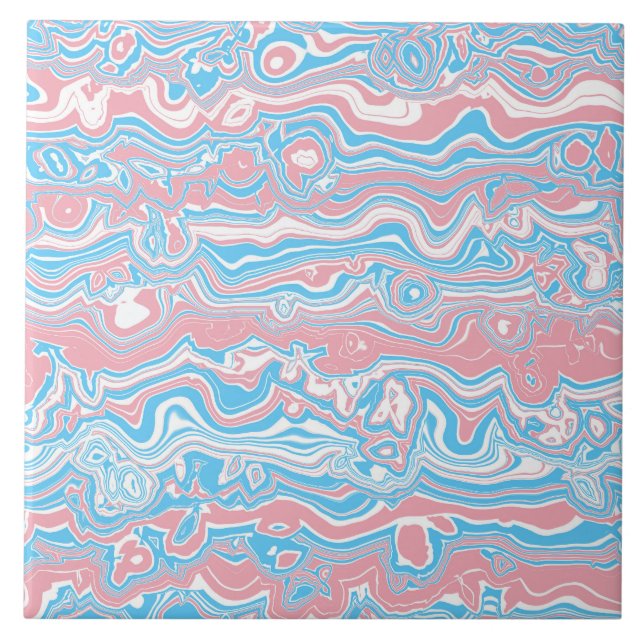 Bandeira do Orgulho Trans Trippy Boho Groovy Listr (Frente)