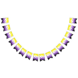 Bandeira do Orgulho ZigZag Funky Grungy Abstrato N