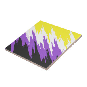 Bandeira do Orgulho ZigZag Funky Grungy Abstrato N