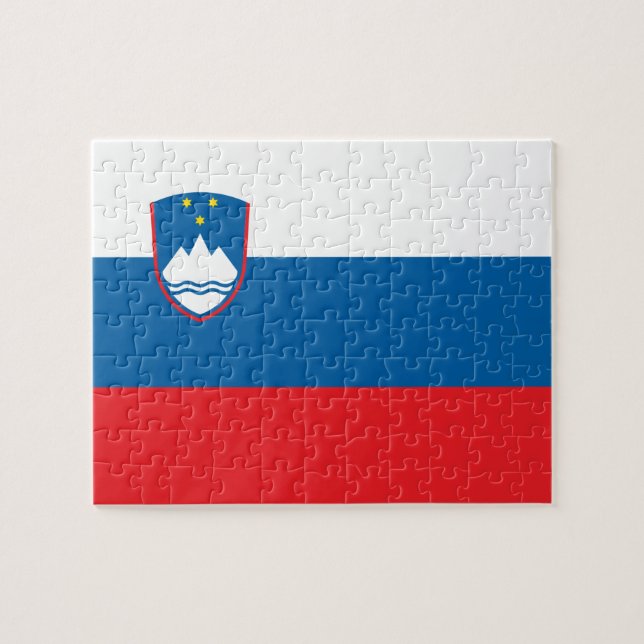 Bandeira do quebra-cabeça da foto de Slovenia (Horizontal)