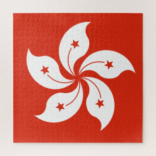 Bandeira do Quebra-cabeça do serrote de Hong Kong
