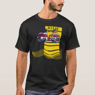 Bandeira do Reino Unido da camisa da bicicleta T
