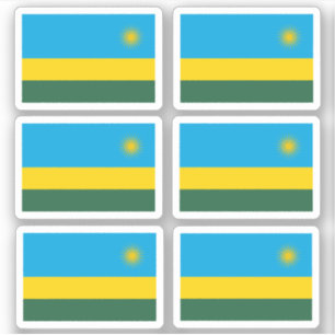 Bandeira do Ruanda - um adesivo de coleção