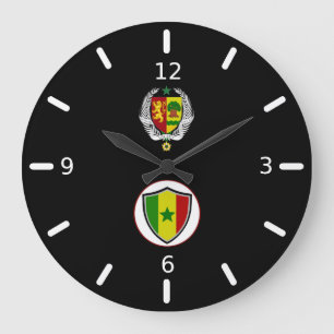 Bandeira do Senegal - casaco arma relógio grande