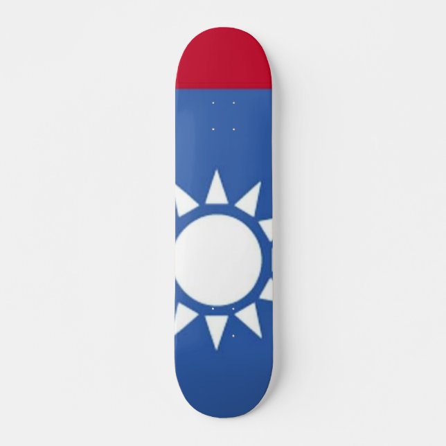 Bandeira do skate White Sun de Taiwan (Frente)