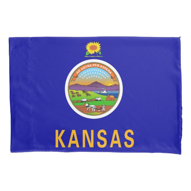 Bandeira do Solteiro Patriótico do Kansas, EUA (Frente)