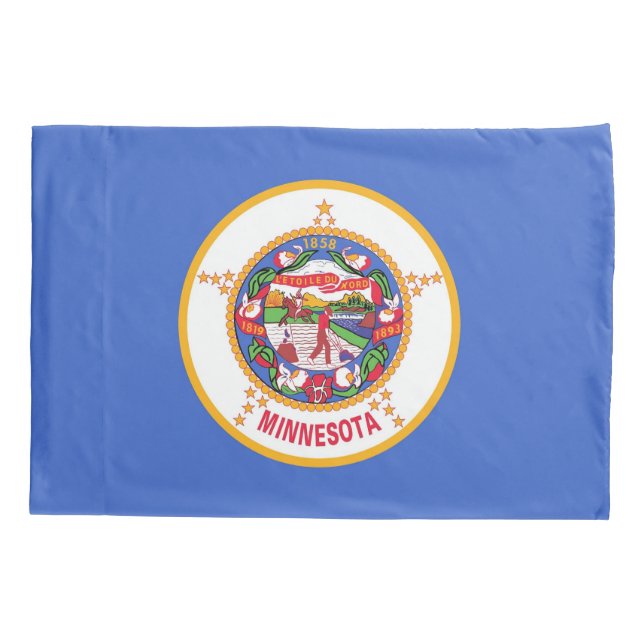 Bandeira do Solteiro Patriótico Pillowcase de Minn (Verso)