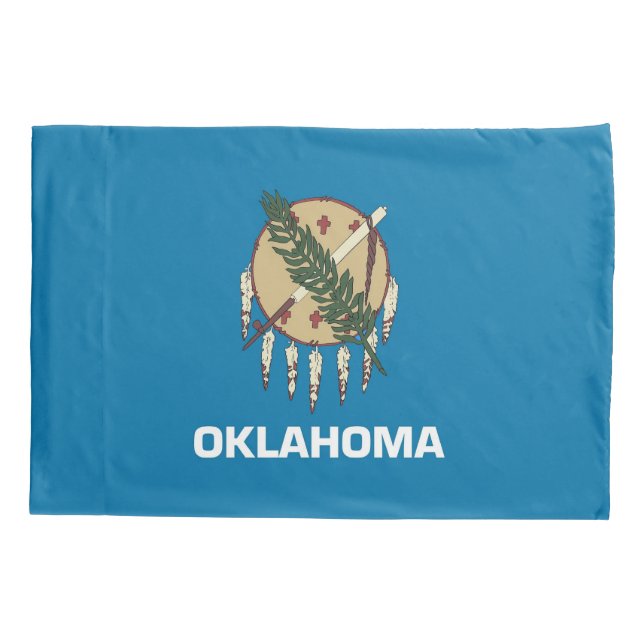 Bandeira do Solteiro Patriótico Pillowcase de Okla (Verso)