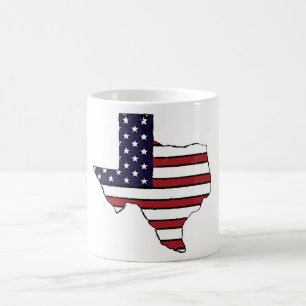 Bandeira do Texas Americano esboça caneca de café