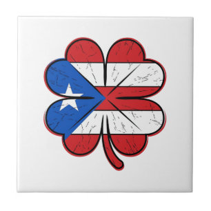 Bandeira do Trevo de Porto Rico Vetor de Gravação