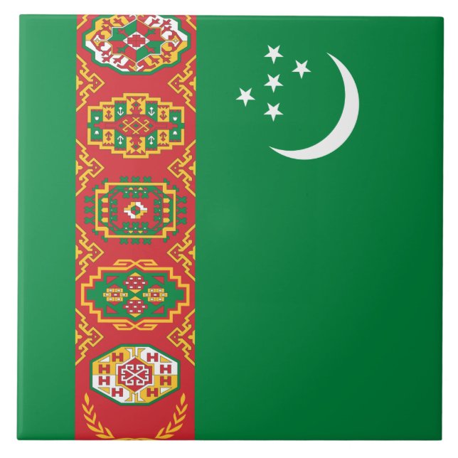 Bandeira do Turcomenistão (Turcomenistão) (Frente)