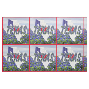 Bandeira dos Bluebonnets de Texas e tecido da