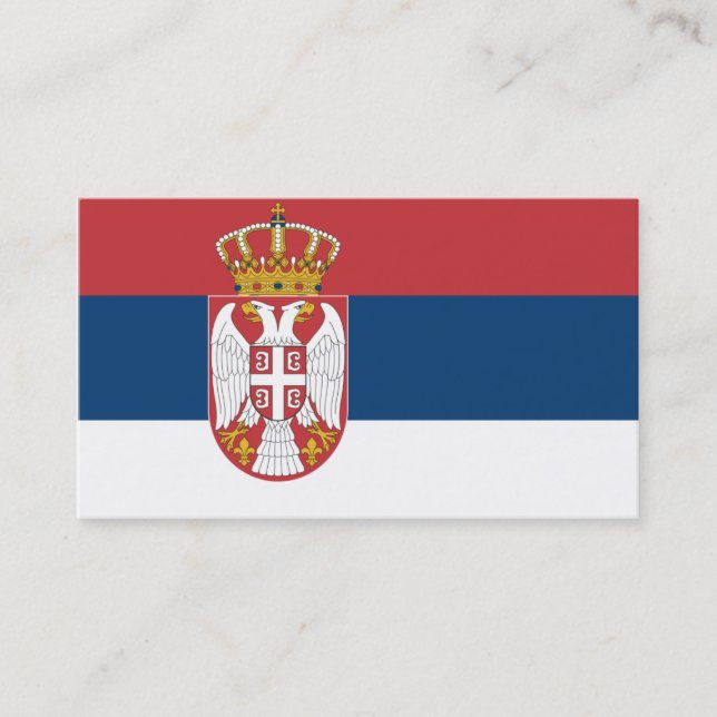 Bandeira dos Cartões de visitas da Sérvia (Frente)