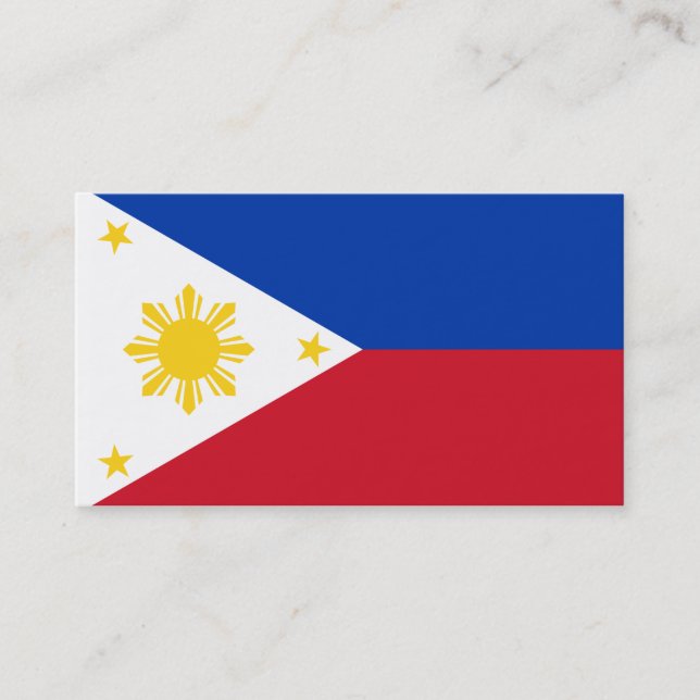 Bandeira dos Cartões de visitas das Filipinas (Frente)