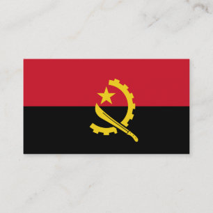 Bandeira dos Cartões de visitas de Angola