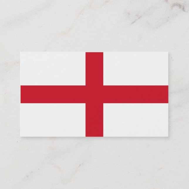 Bandeira dos cartões de visitas de Inglaterra (Verso)