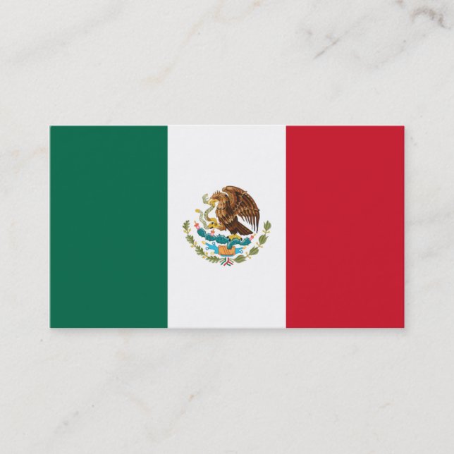 Bandeira dos Cartões de visitas do México (Frente)