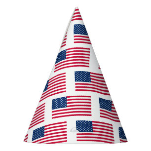 Bandeira dos EUA Chapéu de Festa de Papel Patrióti
