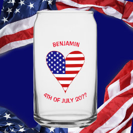 Bandeira dos EUA Coração Funky Personalizado