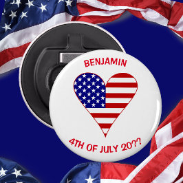 Bandeira dos EUA Coração Funky Personalizado