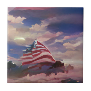 Bandeira dos EUA julho 4 Memorial Day abstrato art