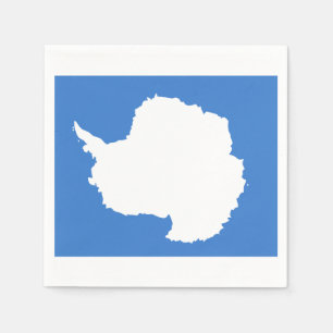 Bandeira dos guardanapo de papel da Antártica