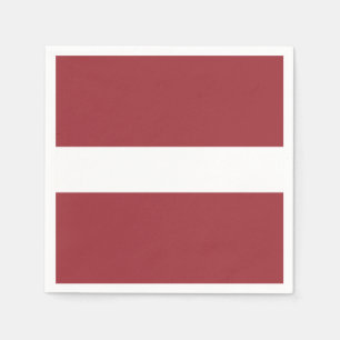 Bandeira dos guardanapo de papel de Latvia