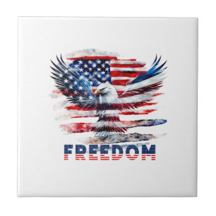 Bandeira e águia dos Estados Unidos.Liberdade.