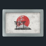 Bandeira e símbolos de Japão ID153<br><div class="desc">As características deste design patrióticas da fivela de cinto a bandeira de imagens de cobertura de Japão de Monte Fuji,  as flores de cerejeira e um torii bloqueiam… tudo com um efeito moderno,  afligido. Procurare ID153 para ver outros produtos com este design.</div>