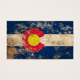 Bandeira envelhecida áspera de Colorado do vintag
