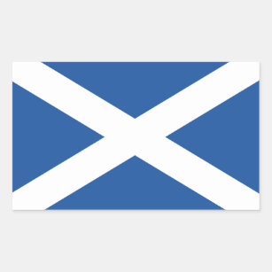 Bandeira escocesa da etiqueta do retângulo de