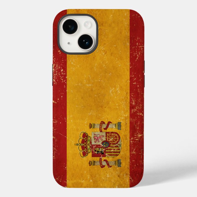 Bandeira espanhola Vintage Grunge (Verso)
