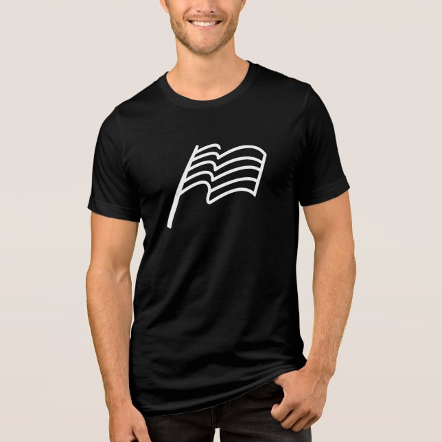 Bandeira Esportiva Minimal de Corrida Acenando (Frente)