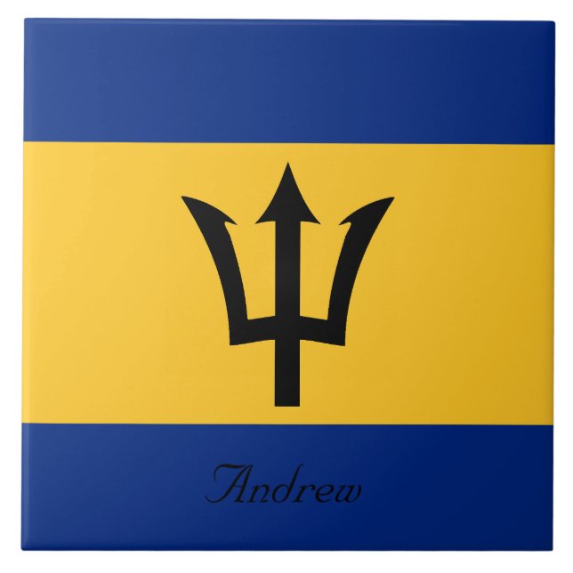 Bandeira feita sob encomenda de Barbados Trident (Frente)