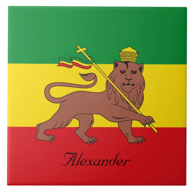 Bandeira feita sob encomenda de Rastafarian do (Frente)