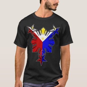 Bandeira filipina Sun e camisa das estrelas