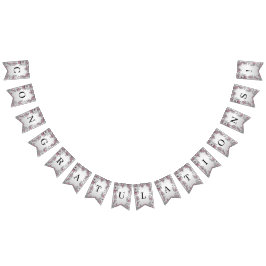 Bandeira Floral Branca de Prata Rosa