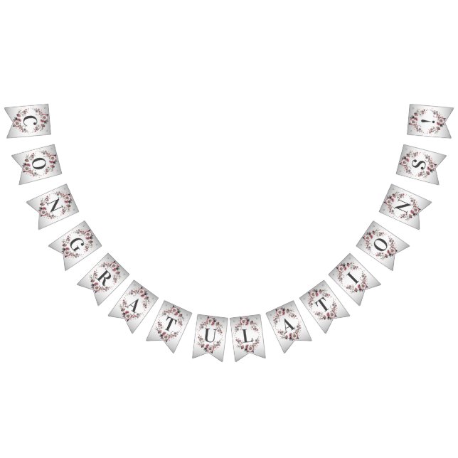 Bandeira Floral Branca Rosa (Todos)