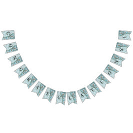 Bandeira Floral Branca Teal