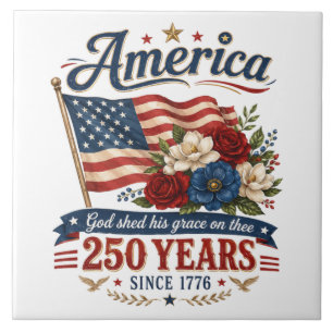 Bandeira Floral de 250 Anos da América