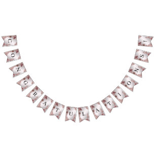 Bandeira Floral de Ornamentado Rosa