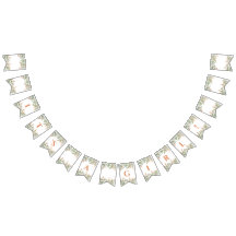 Bandeira floral de pêssego doce