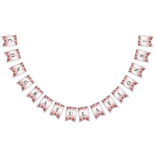 Bandeira Floral de Rosa Dusty