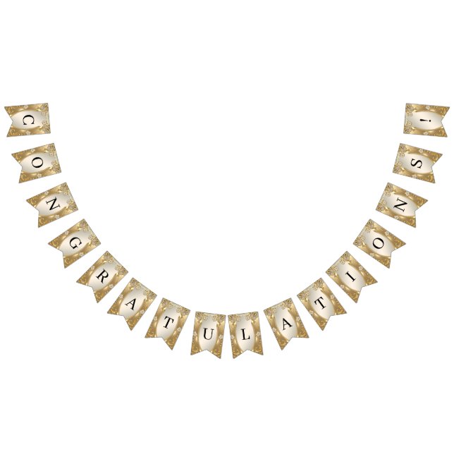 Bandeira Floral do Ornamentado Dourado (Todos)