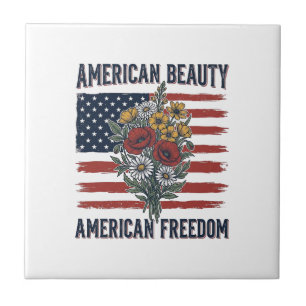 Bandeira Floral Liberdade Beleza Americana